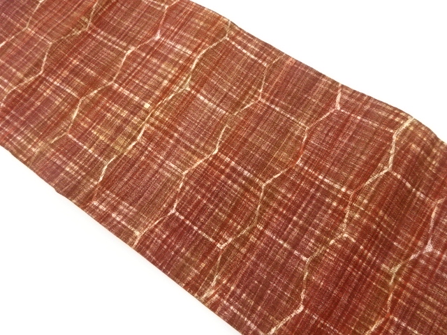 JAPANESE NAGOYA OBI / CHIRIMEN / KIKKO PATTERN